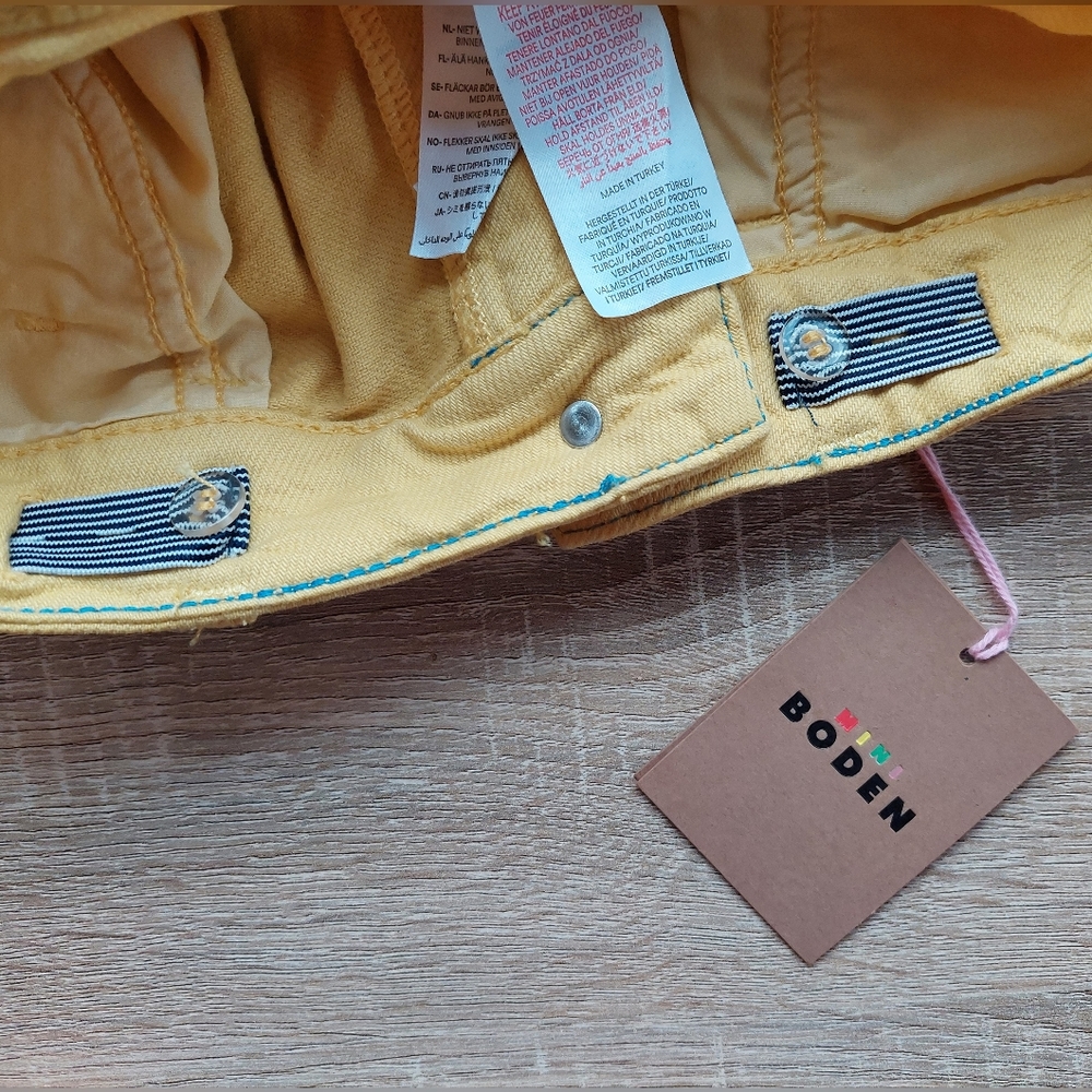 Mini Boden nwt yellow shorts size 11 - Picture 11 of 16